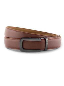 HALDEN - Vellano Brown Belt with Classic Black Matt Buckle