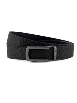 HALDEN - Canvas Black Belt with Classic Black Matt Buckle