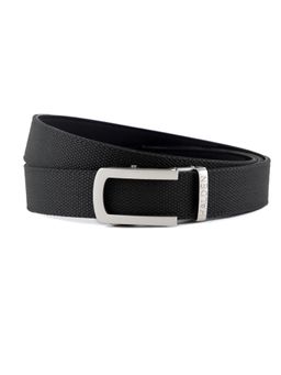 HALDEN - Canvas Black Belt with Classic Pearl Buckle