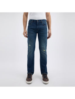Pepe Jeans - Men Navy Blue Straight Fit Mid Rise Jeans