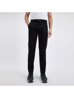 Pepe Jeans - Men Black Mid Rise Stretch Cargos