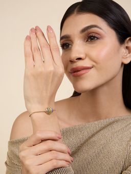 Isharya - Disco Ball Bolo Bracelet 18Kt Gold Plated