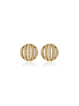 Isharya - Bling Button Studs 18Kt Gold Plated