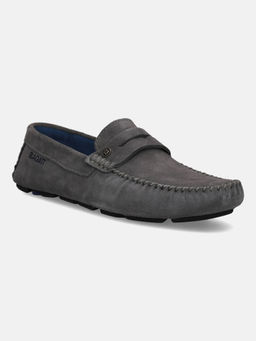 BAGATT - Hexa Men Grey Suede Casual Loafers Slip-On