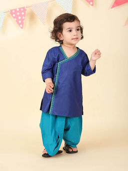 Fabindia - Blue Cotton Kurta with Dhoti