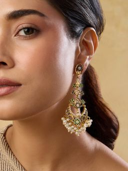 Indinoor - Jadau Pearl Danglers