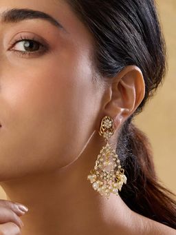 Indinoor - Jadau Gold Dangler Earrings