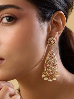 Indinoor - Jadau Drop Dangler Earrings