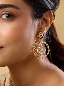 Indinoor - Jadau Reverse Chandbalis Earrings