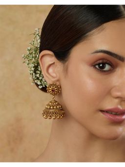 Indinoor - Bold Golden Temple Jhumkas