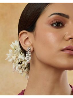 Indinoor - Pearl Zircon Cocktail Danglers