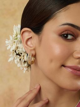 Indinoor - Zircon Two-Tone Hoops