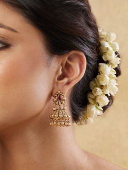 Indinoor - Morba Temple Jhumkas Earrings