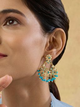 Indinoor - Miraya Jadau Chandbali Earrings