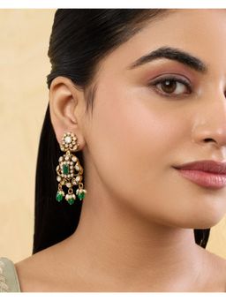 Indinoor - Lichiya Kundan Polki Danglers