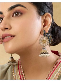 Indinoor - Zavini Oxidised Silver Earrings