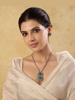 Indinoor - Kundan Polki Haar Necklace Set