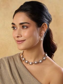 Indinoor - Antique Kundan Short Necklace Set