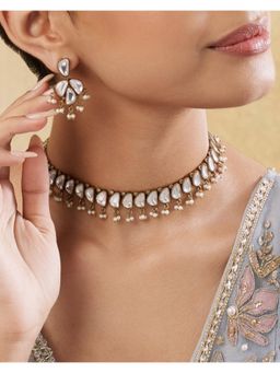 Indinoor - Kairi Kundan Polki Necklace Set