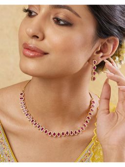 Indinoor - Zooish Zircon Necklace Set