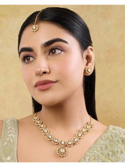 Indinoor - Phadira Kundan Polki Necklace Set