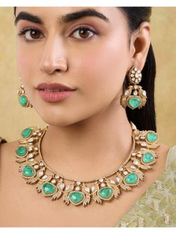 Indinoor - Tanzaa Kundan Polki Necklace Set