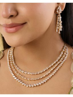Indinoor - Khurshida Zircon Necklace Set
