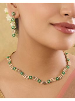 Indinoor - Indubala Zircon Necklace Set