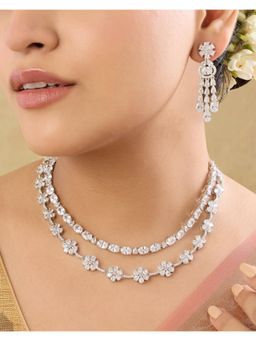 Indinoor - Mreedula Zircon Necklace Set