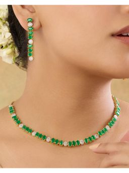 Indinoor - Vilasini Zircon Necklace Set