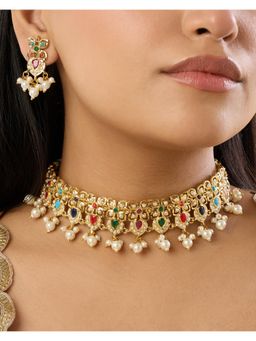Indinoor - Bitara Jadau Necklace Set