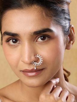 Indinoor - White Zirconia Nose Ring