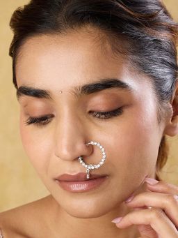 Indinoor - White Zirconia Nose Ring