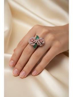 Silvpop Jewels - Blush Rose Garden Pink Ring