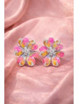 Silvpop Jewels - Pastel Bloom White Earrings