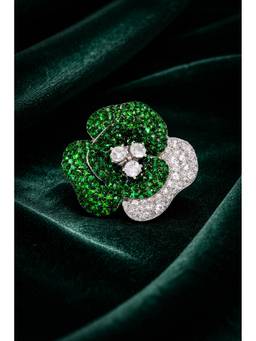 Silvpop Jewels - Bloom Convertible Brooch Pendant - Green