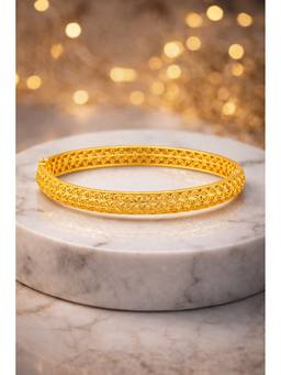 Silvpop Jewels - Gold Lattice Pattern Bangle