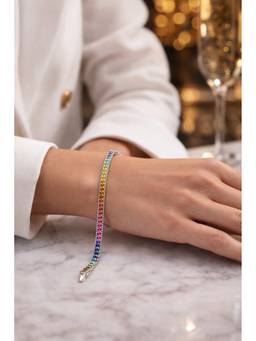 Silvpop Jewels - Gradient Prism Crystal Multicolor Bracelet