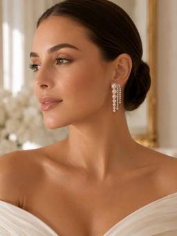 Silvpop Jewels - Celeste Pearl Cascade White Earrings