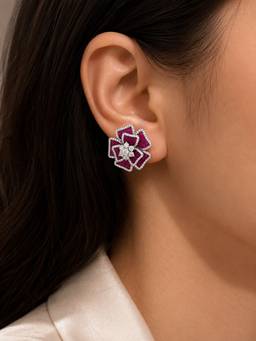 Silvpop Jewels - Mosaique Rose Bloom Multi Color Studs