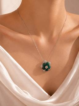 Silvpop Jewels - Mosaique Bloom Green Pendant