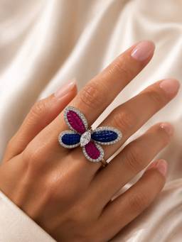 Silvpop Jewels - Mosaique Papillon Multicolor Ring