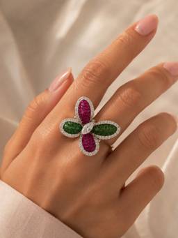 Silvpop Jewels - Mosaique Papillon Multicolor Ring