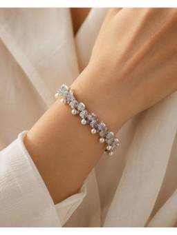 Silvpop Jewels - Mosaique Pearl Cascade White Bracelet