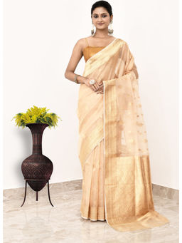Naaritva Banaras - Pure Tissue Silk Handwoven Banaras Saree with Unstitched Blouse
