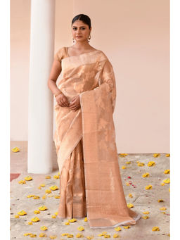 Naaritva Banaras - Pure Gold Tissue Banarasi Saree with Unstitched Blouse