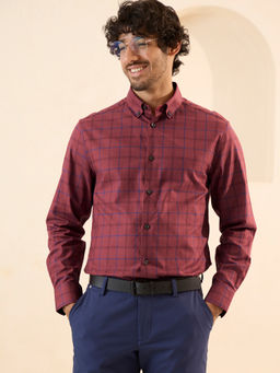 Andamen - Maroon Mens Casual Shirt Slim