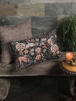 ONSETHOMES - Brown Vanya Chenille Cushion Cover (12x20 Inches)