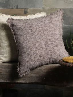 ONSETHOMES - Grey Sukoon Hand Woven Cushion Cover (12x12 Inches)