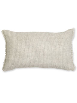 ONSETHOMES - White Sukoon Hand Woven Cushion Cover (20x20 inches)